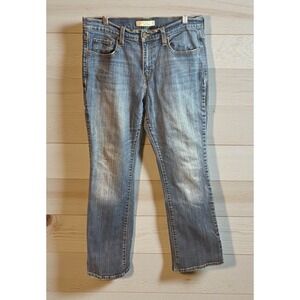 Levi's Women's 32x29 Blue Denim 515 Bootcut Medium Wash Flap Back Pockets Jeans